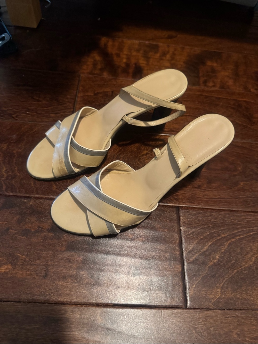Bally Beige Strappy Slide Sandals